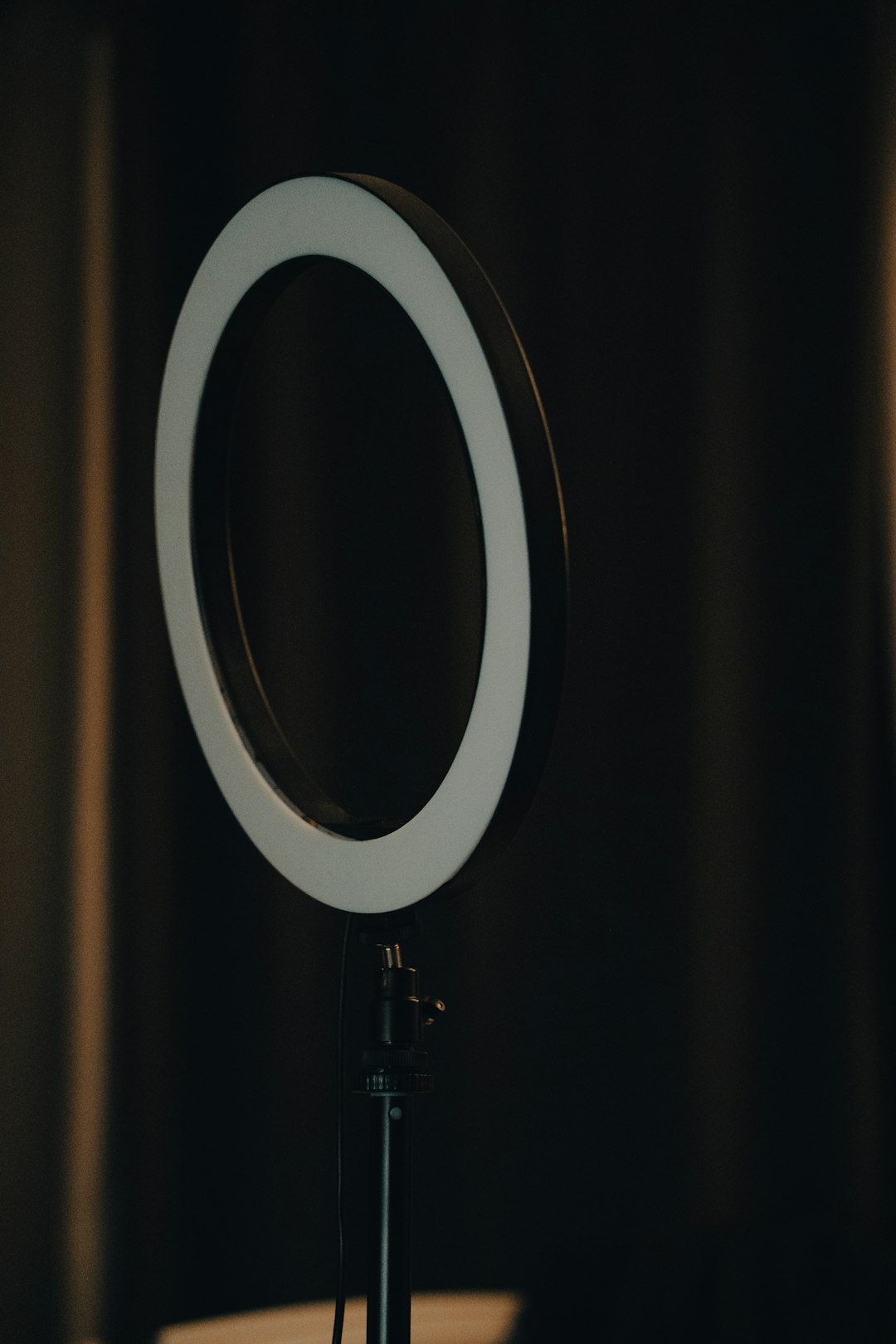 A ring light photography setup