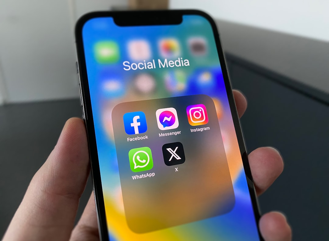 A phone screen displaying social media app icons