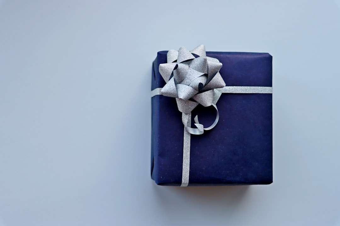A blue gift box